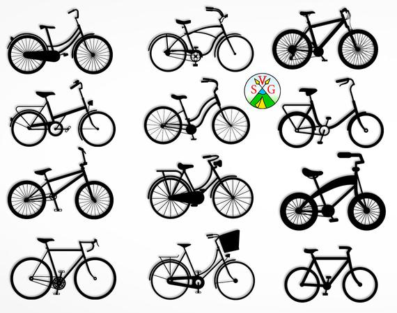 Sale cut files bicycle. Bike clipart svg