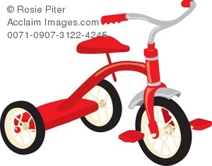 Clip art illustration of. Bike clipart tricycle