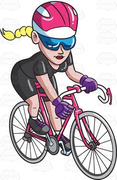 biking clipart cartoon