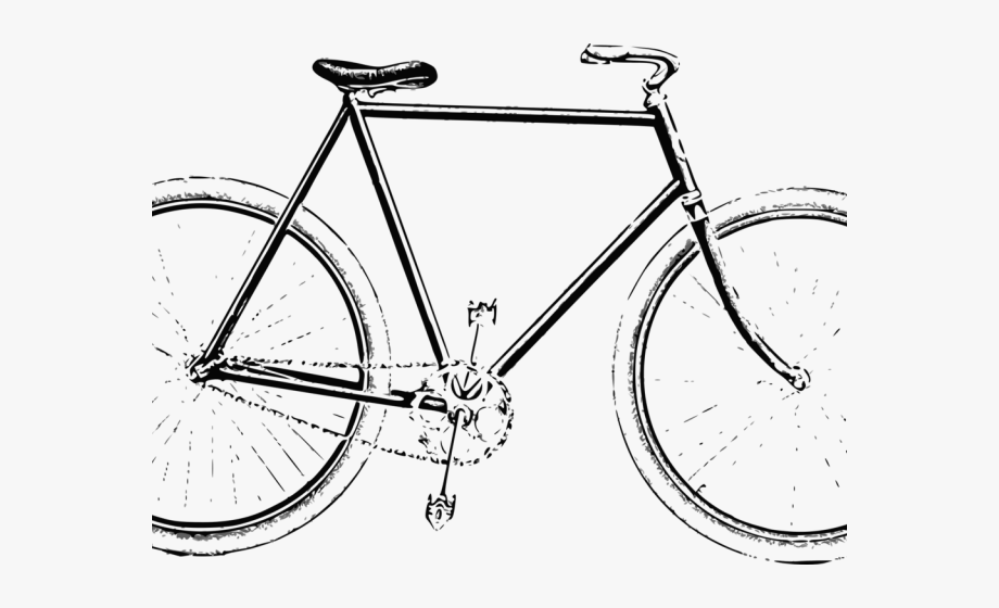 Cycle clipart bicycle drawing. Cycling vintage 