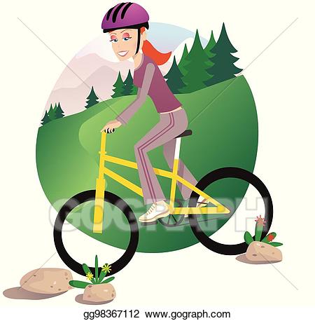 biking clipart illustration