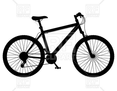Bicycle clip art silhouette. Biking clipart mountain bike