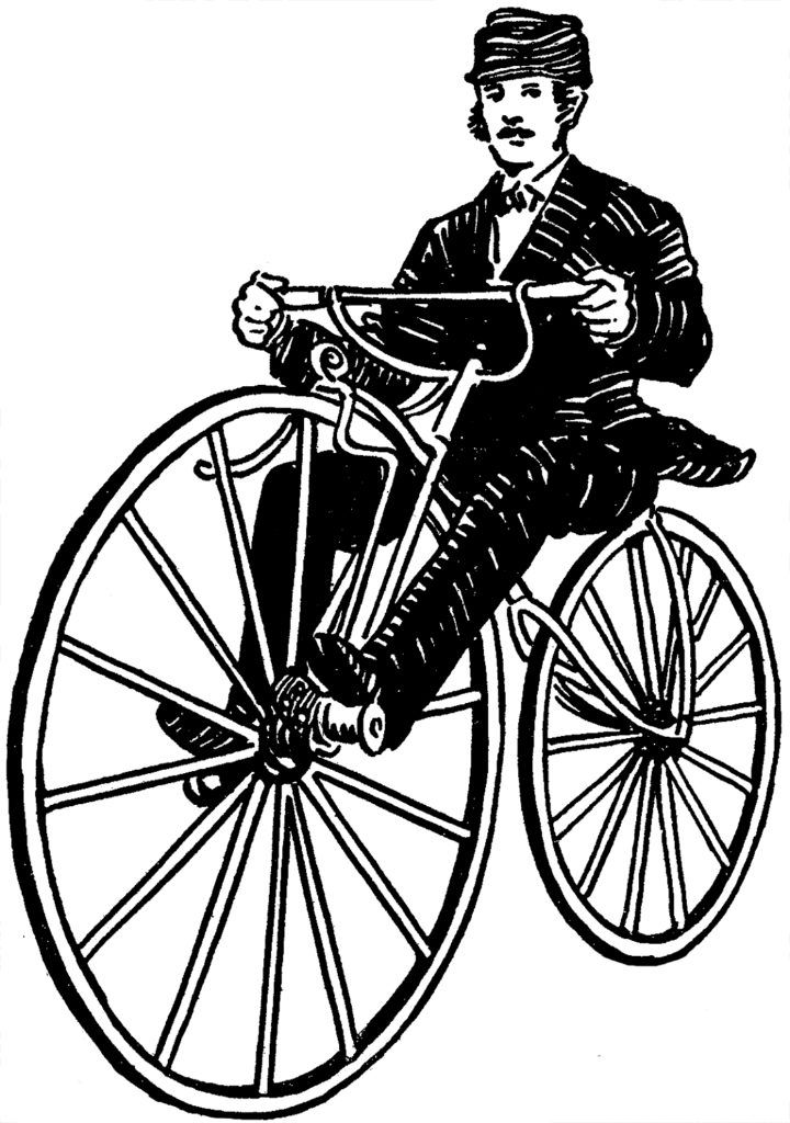 biking clipart victorian