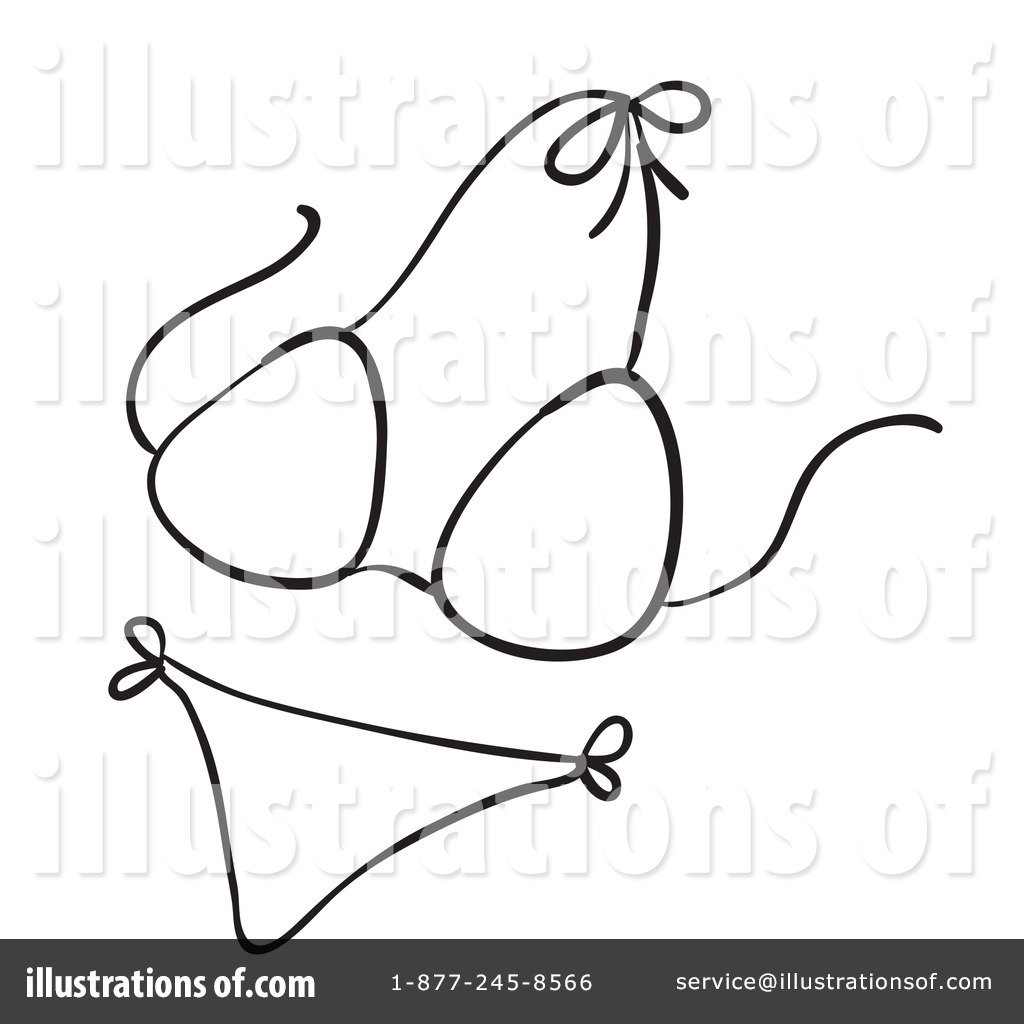 Illustration by graphics rf. Bikini clipart black and white