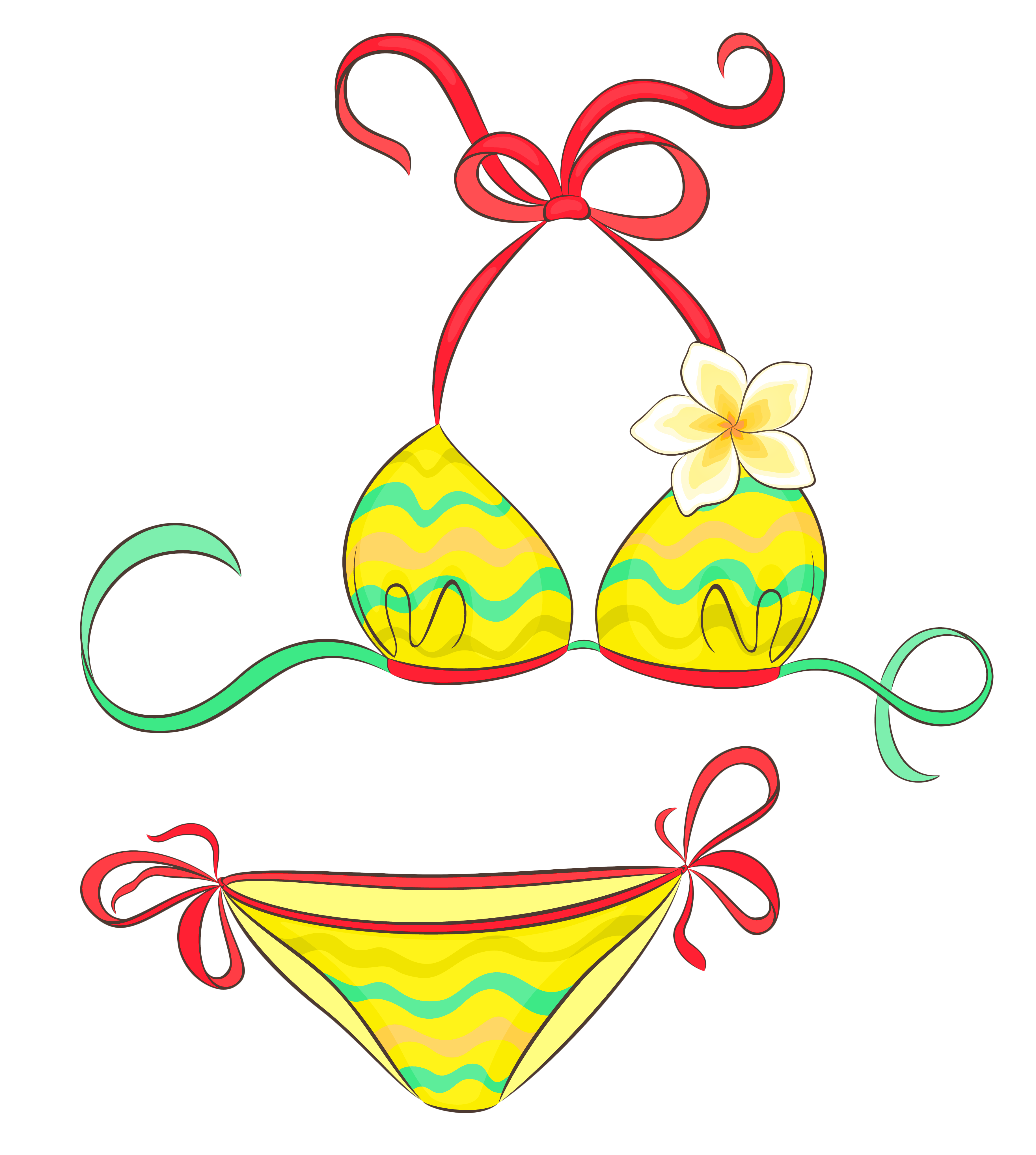 Bikini clipart clip art. Yellow swimsuit png vector