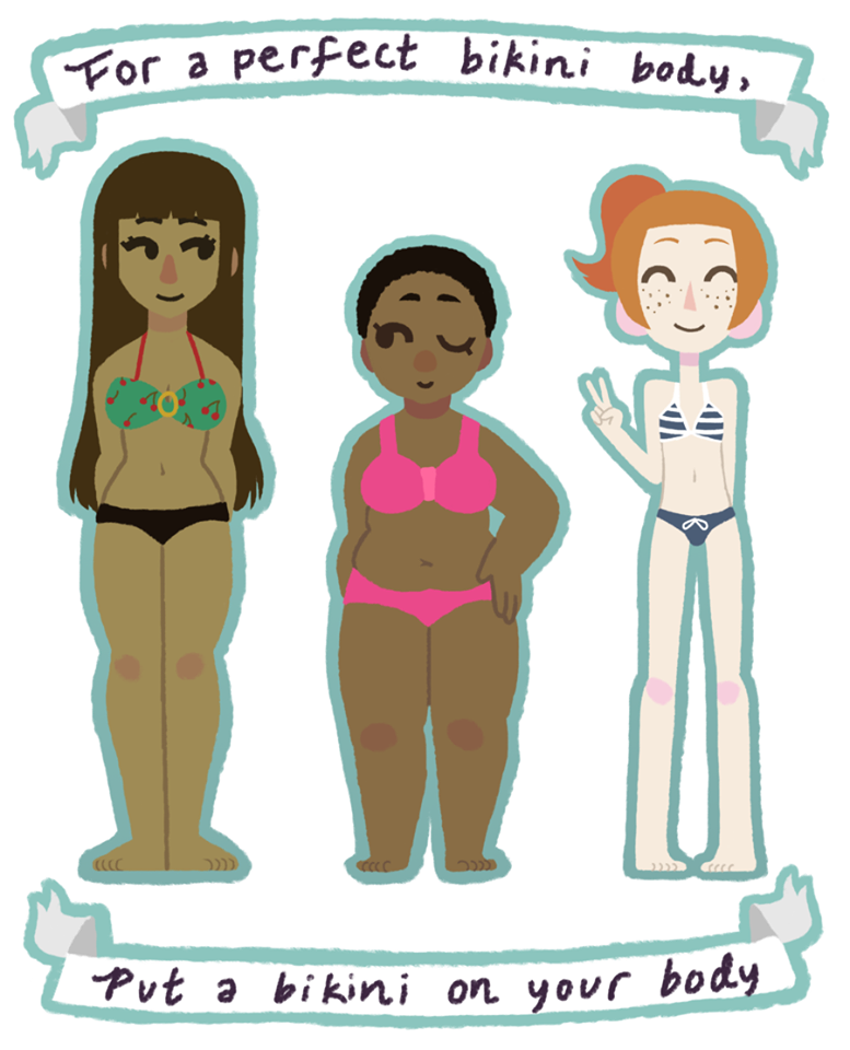 bikini clipart diverse group woman