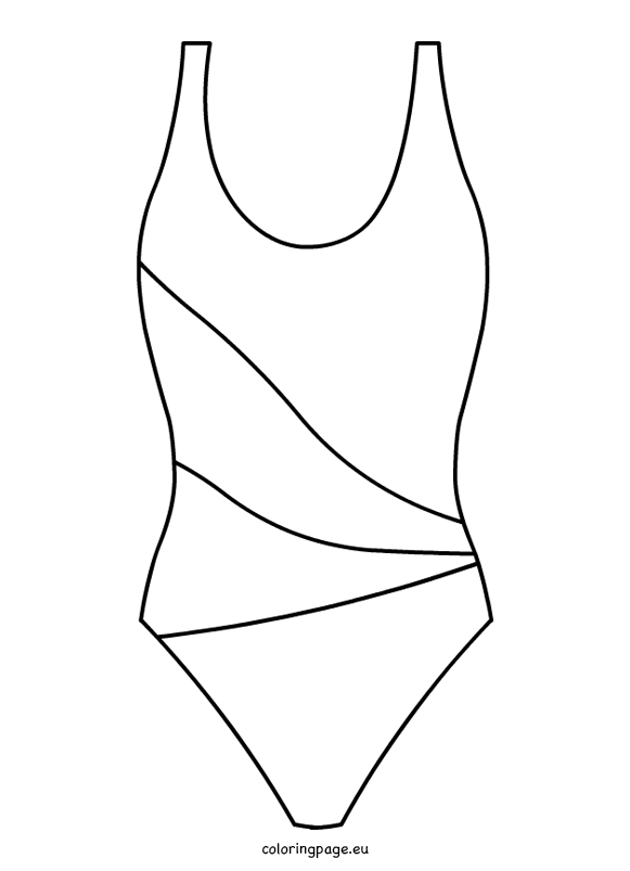 Swimsuit black and white. Bikini clipart swimming tog