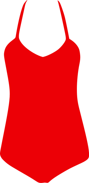 Bikini clipart transparent. Swimsuit one piece red