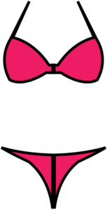 Pink clip art at. Bikini clipart transparent