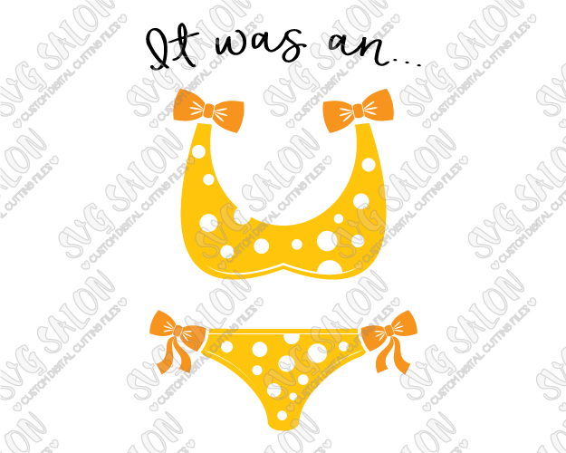 Bikini clipart yellow bikini. It was an itsy