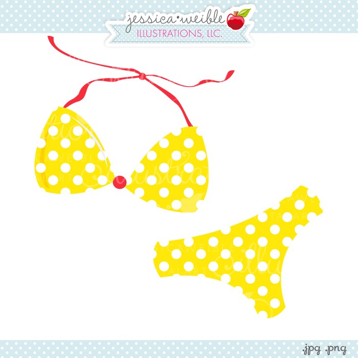 Bikini clipart yellow bikini.  clip art clipartlook