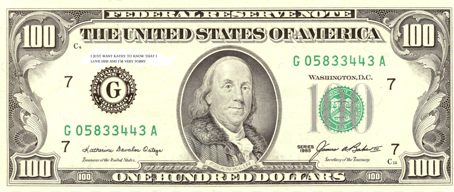 Bill clipart 100 dollar. United states one hundred