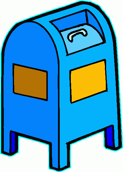 mail clipart blue mailbox