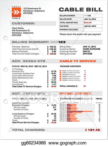 bill clipart phone bill