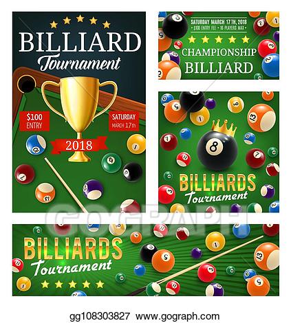 Billiards clipart pool tournament. Vector art billiard or