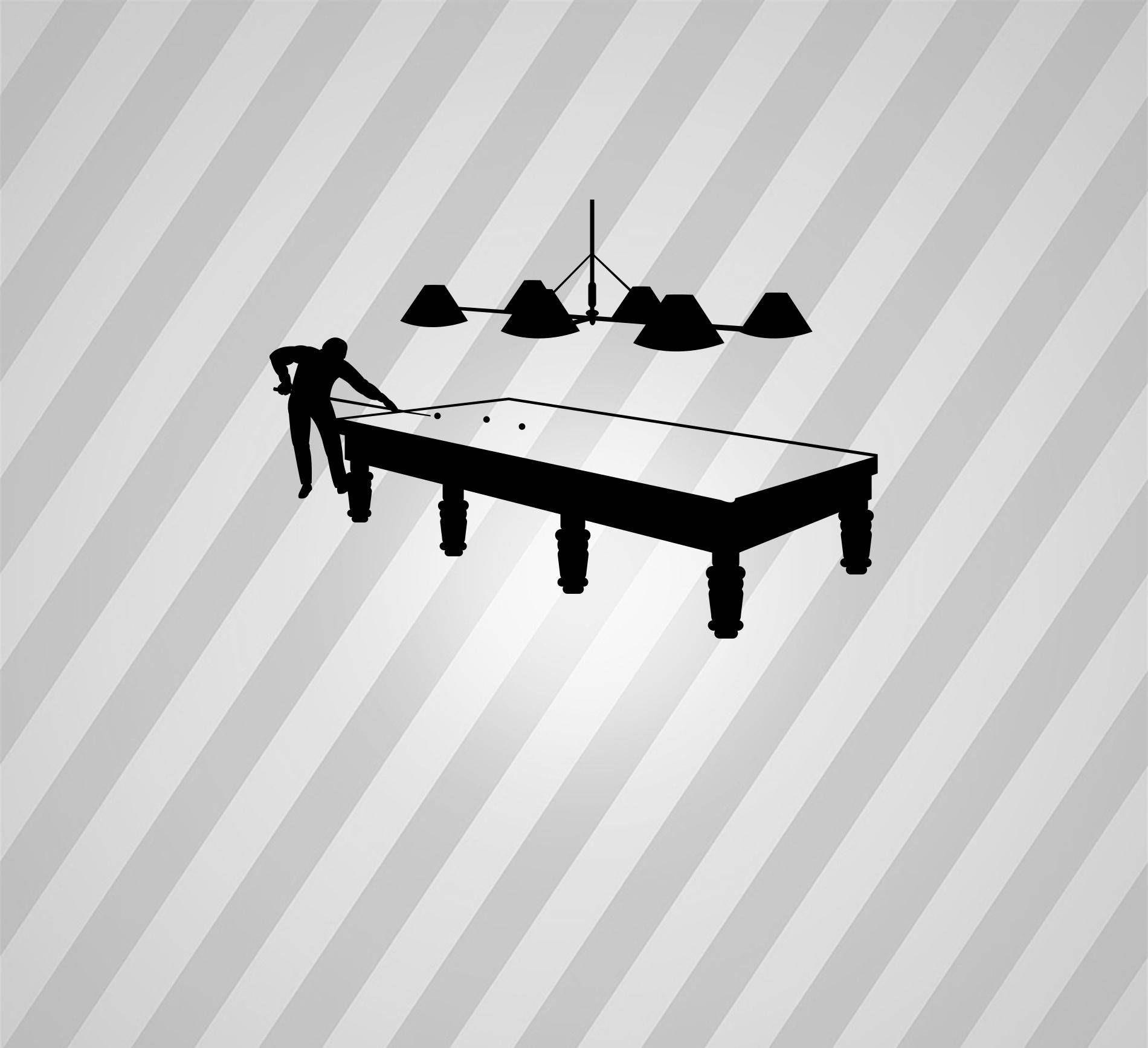 billiards clipart silhouette
