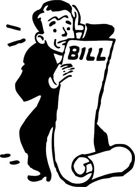 bills clipart fee