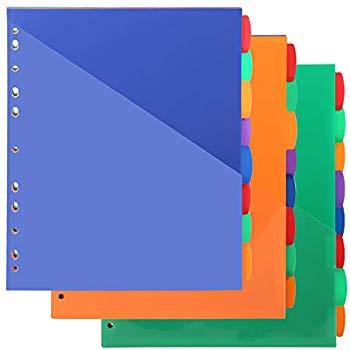 With front pocket index. Binder clipart dividers