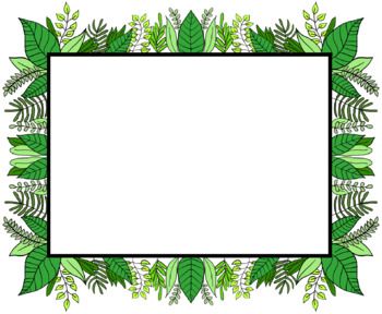 Binder clipart green. Leaf border clip art