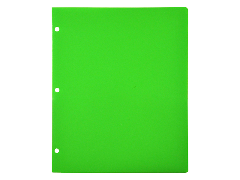  pocket plastic folder. Binder clipart green