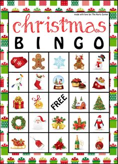 Bingo clipart holiday. Free printable christmas game