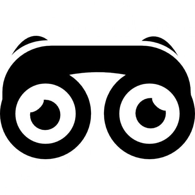 Binoculars with eyes icons. Binocular clipart binocular eye