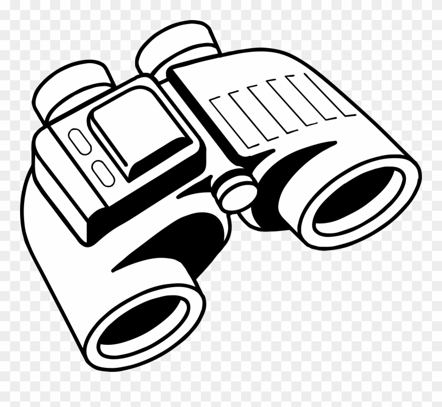 Binoculars clipart black and white. Png download 