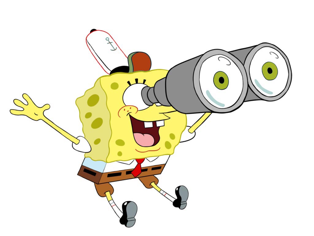 Binoculars clipart binaculars. Spongebob with clip art
