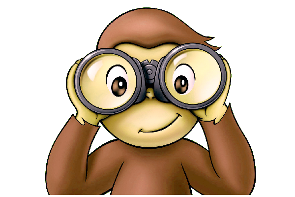 Binocular clipart curious george.  collection of free