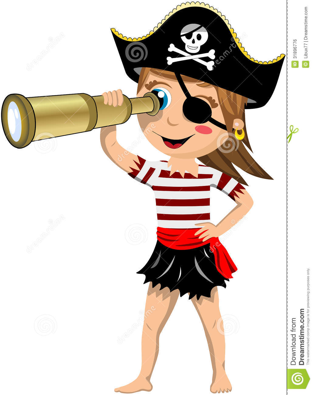 Pirates clipart binoculars. Pirate telescope panda free