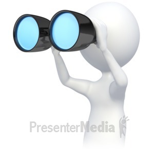 Stick figure looking with. Binoculars clipart animated