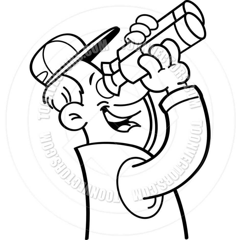 Looking through kind of. Binoculars clipart black and white