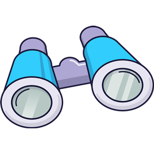 binoculars clipart blue