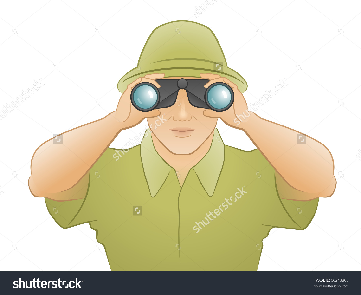 Binoculars clipart explorer. Old man looking though