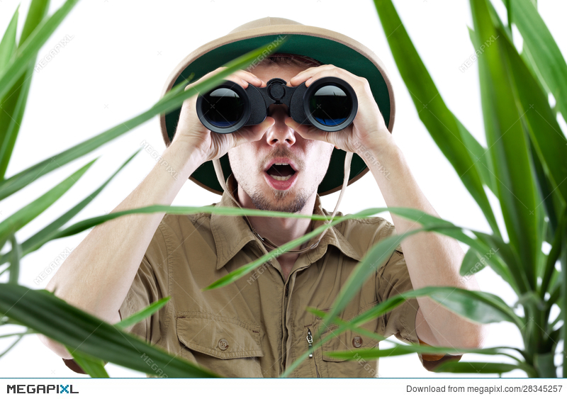 Binoculars clipart explorer. Looking through stock photo