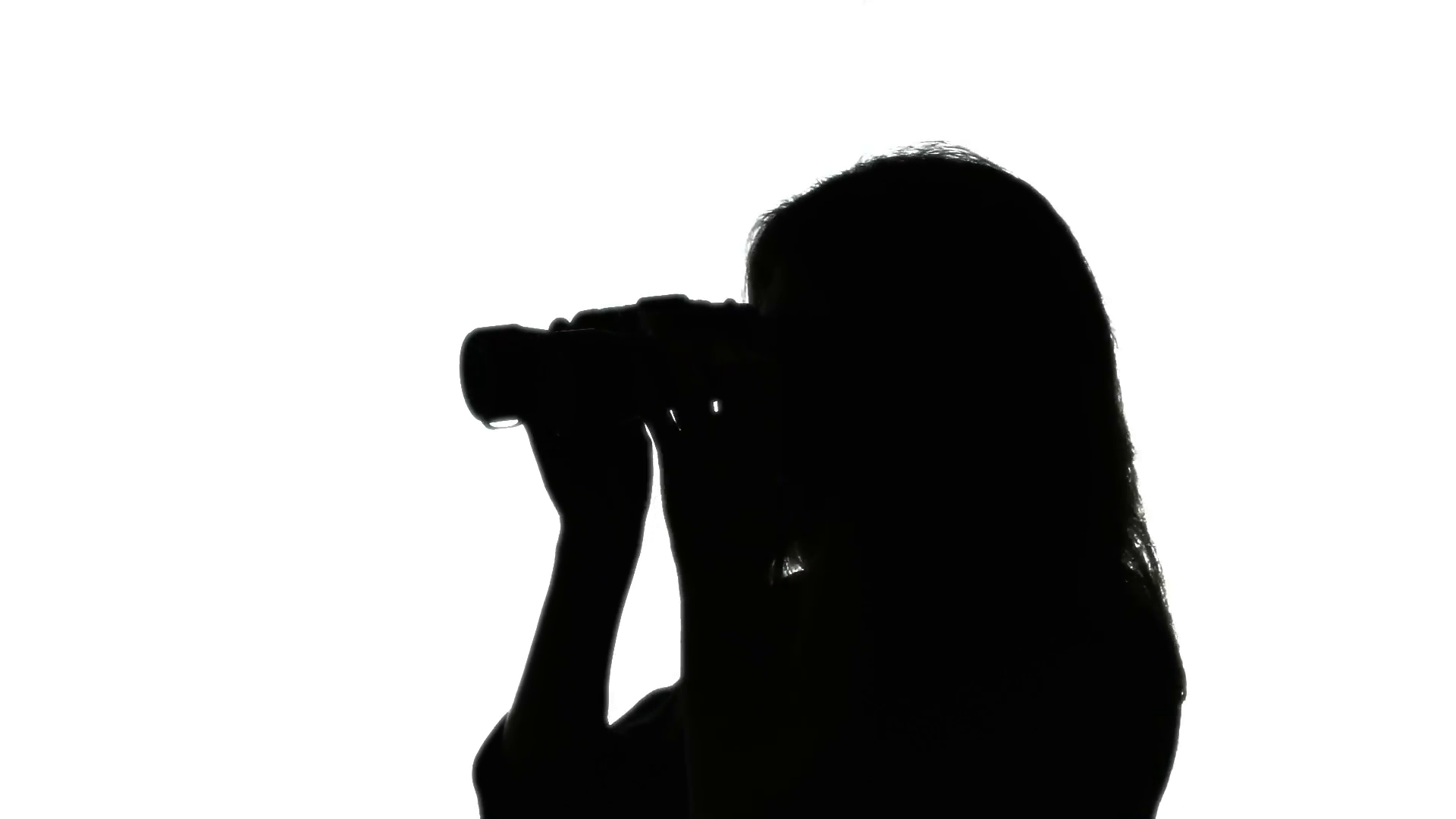 Of a woman at. Binoculars clipart silhouette