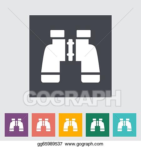 Vector illustration icon eps. Binoculars clipart single