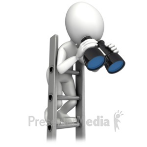 Checking out the view. Binoculars clipart single