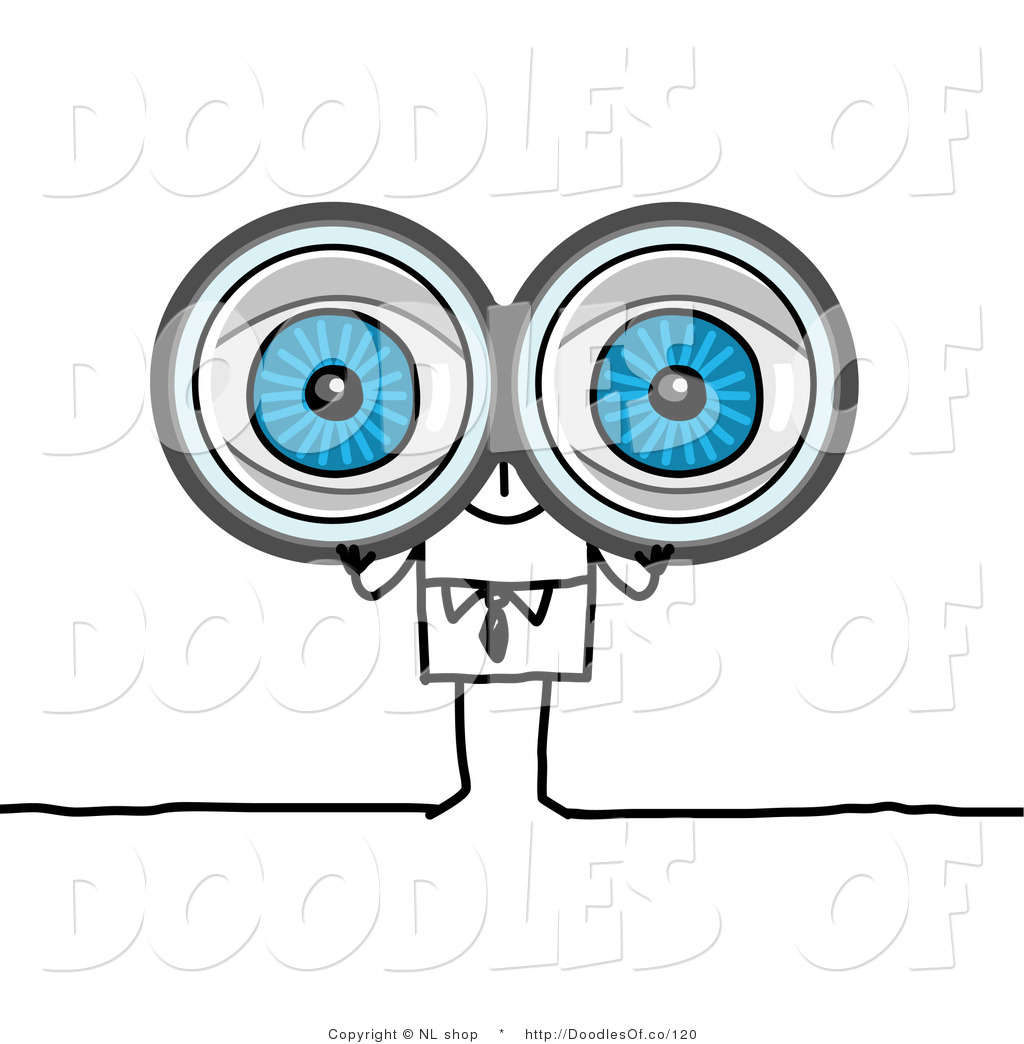 Binoculars clipart vector. Looking through clipground of