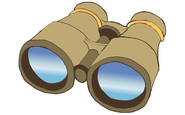 binoculars clipart yellow
