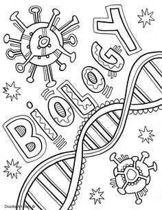 Hand draw chemistry background. Biology clipart biology cover page