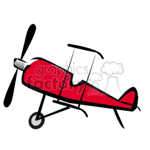 Red royalty free . Biplane clipart clip art