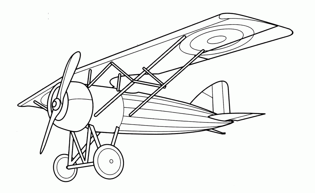 Planes pages home . Biplane clipart coloring page