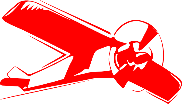 Biplane clipart red. Clip art at clker