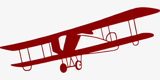 Old aircraft pulley slide. Biplane clipart simple