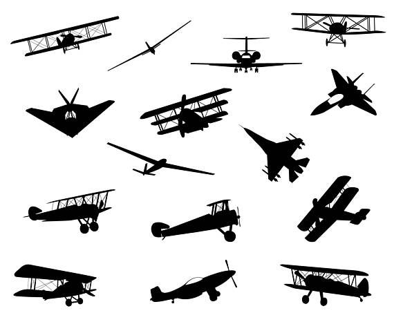 Planes svg silhouette airplanes. Jet clipart glider plane