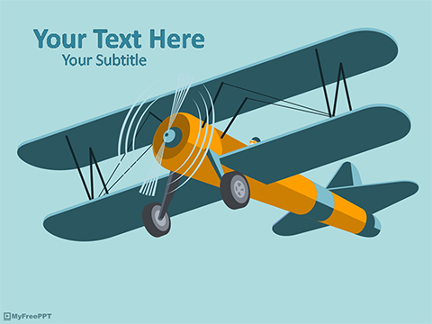 Aircraft powerpoint download free. Biplane clipart template