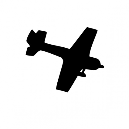 Airplane with banner free. Biplane clipart vector