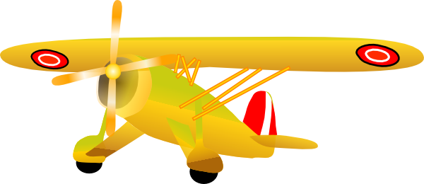 biplane clipart yellow airplane