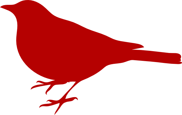 Simple red . Bird clipart basic